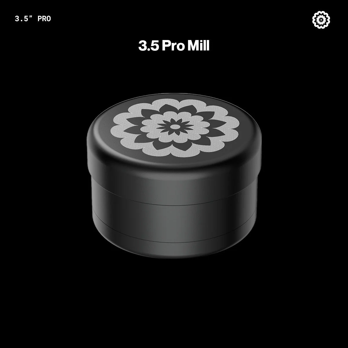 Flower Mill - Next Gen Premium 3.5" Pro Stainless Series - Black